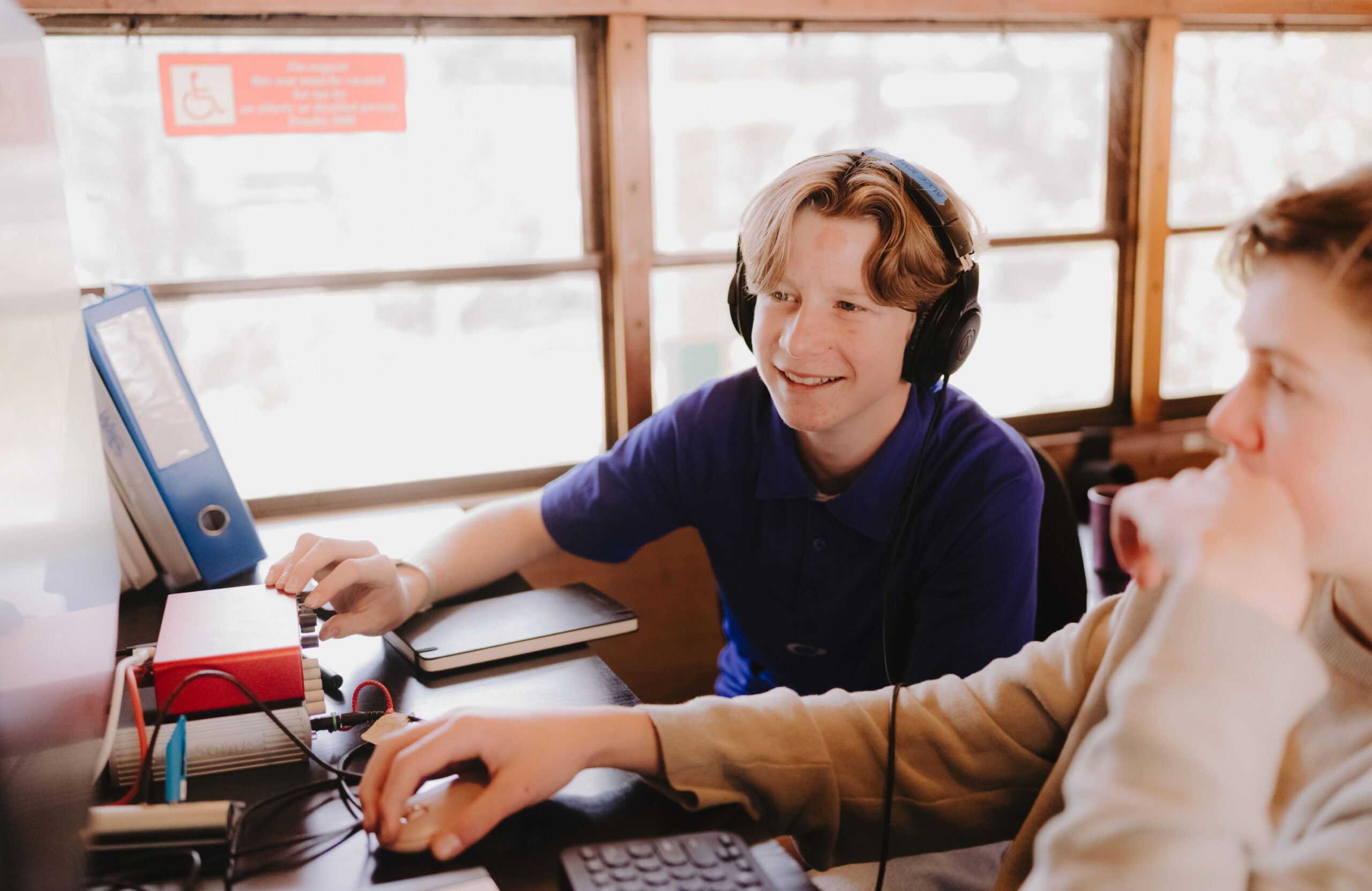 Alice Miller School students on computers