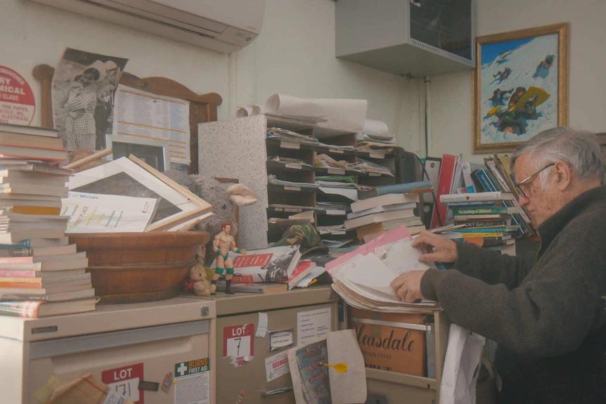 John Marsden calls himself "a bit of a hoarder" and has kept every letter ever sent to him. (ABC News: Dave May)